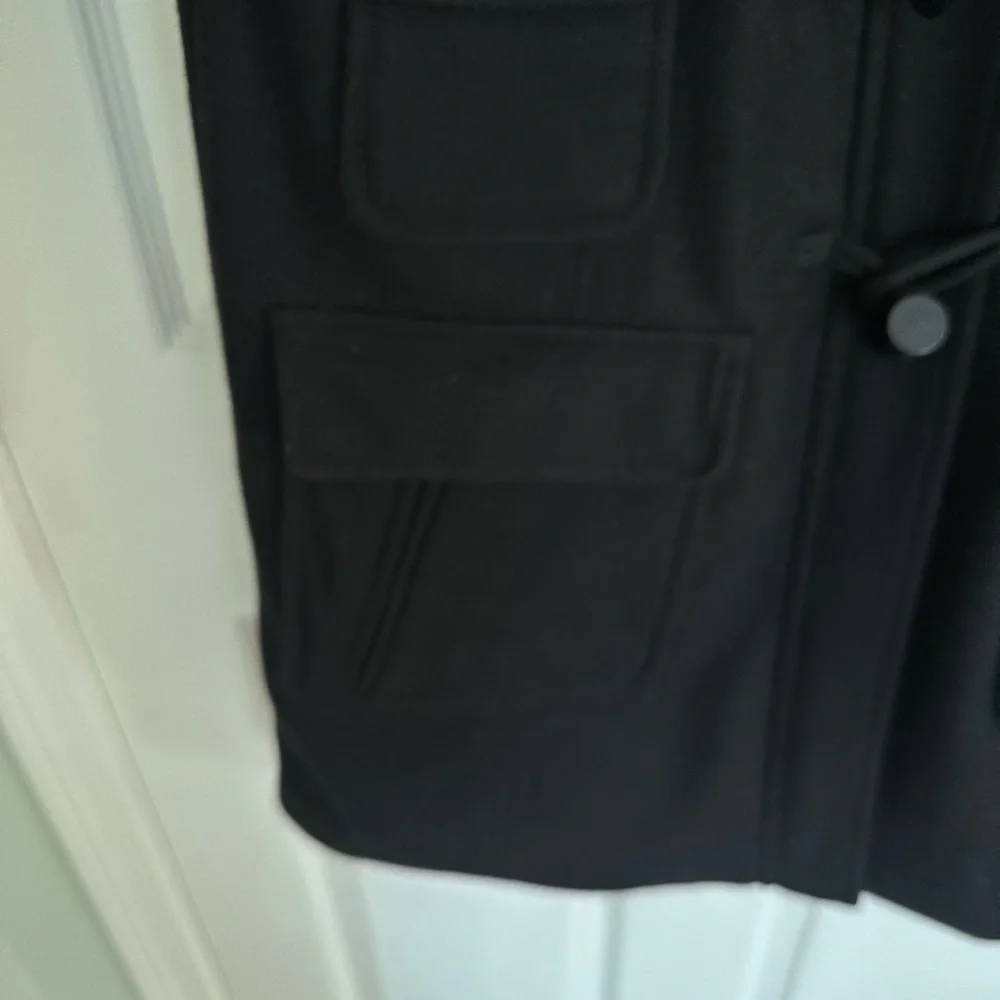 GAP Women's Black Toggle Pea Coat - Picture 7 of 9
